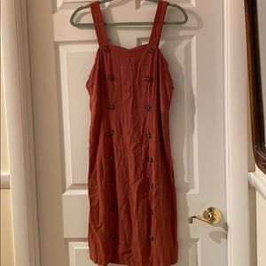 Orange Creek Los Angeles Orange Button Front Dress